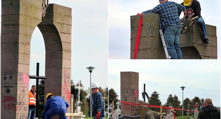 В Польше националисты разрушили памятник УПА