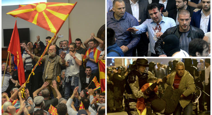 Кровь и летящие стулья: парламент Македонии взяли штурмом