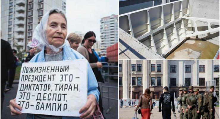 Итоги выходных: протесты против Путина, дамба возле Крыма и акции в Одессе