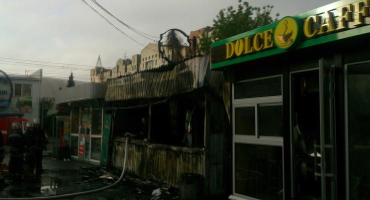 В Киеве горели киоски