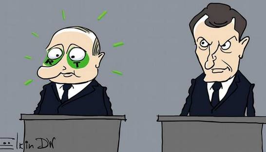 "До чего Макрон Путина довел": карикатура о встрече в Версале
