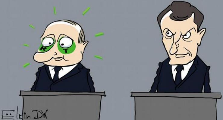 "До чего Макрон Путина довел": карикатура о встрече в Версале