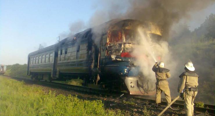 В Винницкой области загорелся пассажирский поезд