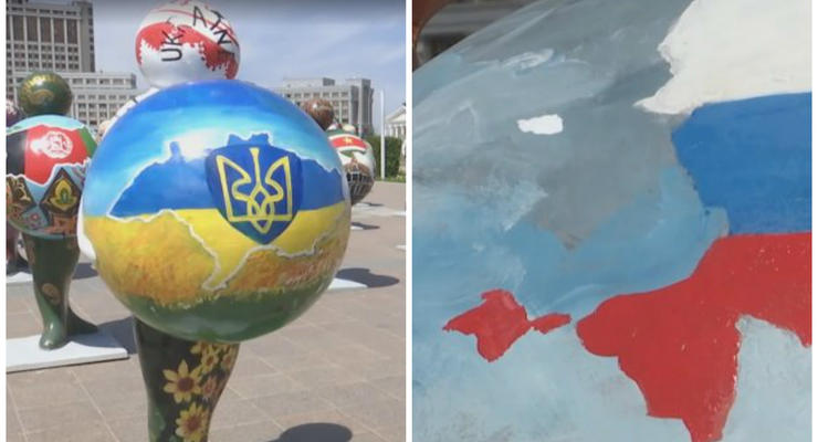 В Казахстане показали карту Украины без Крыма