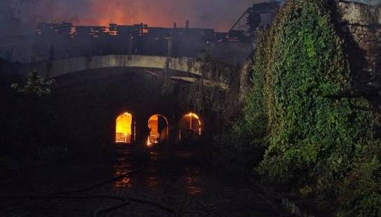 На пляже в Одессе сгорел ресторан