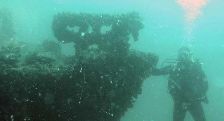 На Одесчине обнаружили затопленное немецкое судно с боеприпасами