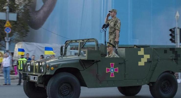 В Киеве прошла репетиция военного парада