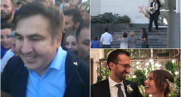 Итоги выходных: возвращение Саакашвили, свадьбы Лещенко и сына Луценко