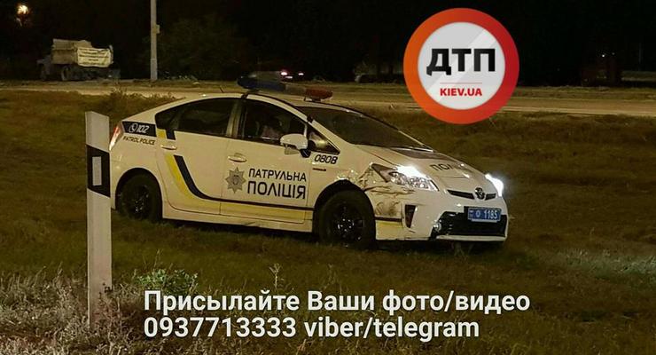 В Киеве произошло ДТП с патрульными и авто на еврономерах