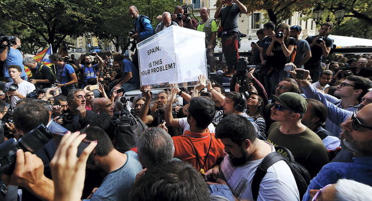 В Барселоне после ареста каталонских политиков начались протесты