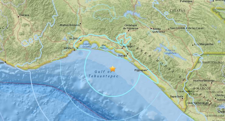 У побережья Мексики произошло второе землетрясение за неделю