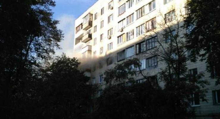 В Голосеевском районе Киева горела квартира в девятиэтажке