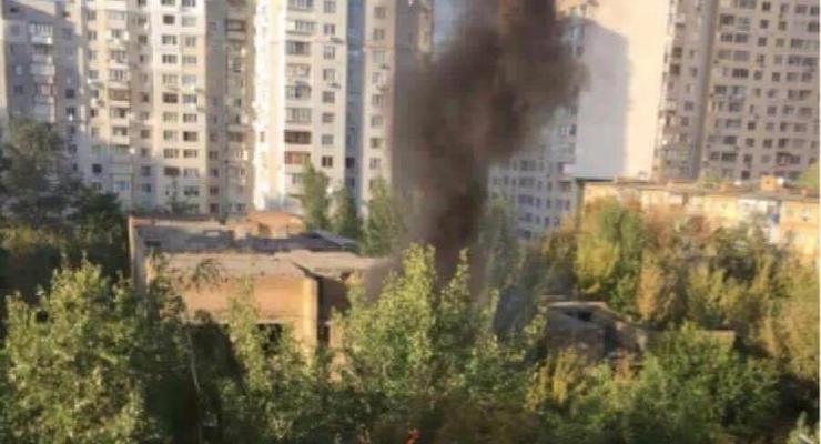 В Киеве горел недостроенный детсад