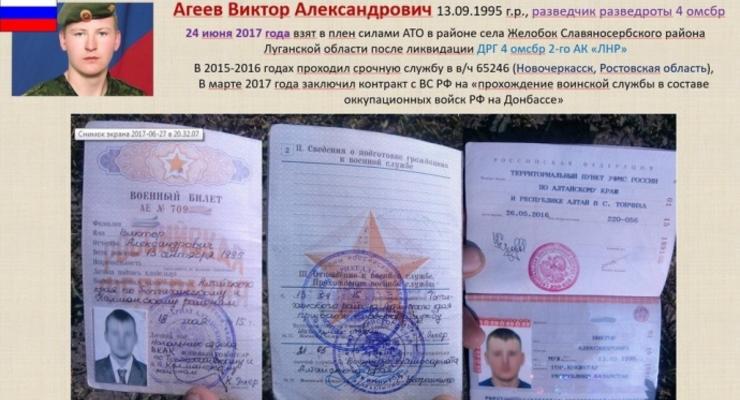 СБУ направила в суд дело российского военного Агеева
