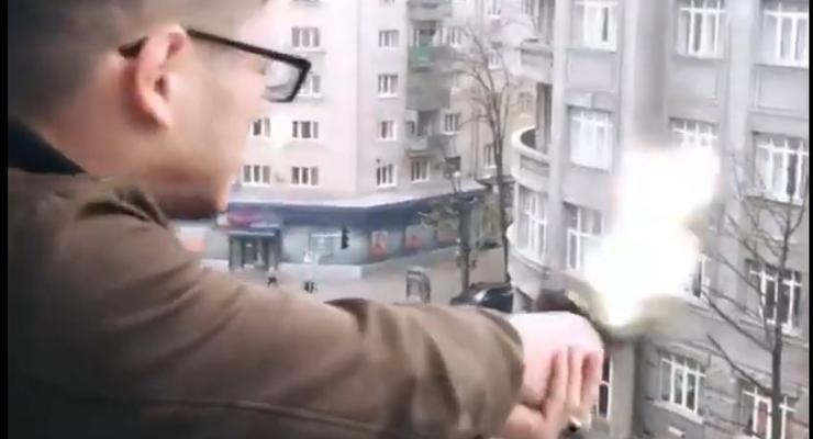 В Харькове мажор-студент устроил стрельбу из окна средь бела дня