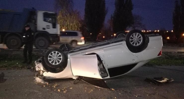 В Запорожье столкнулись три авто, есть пострадавшие