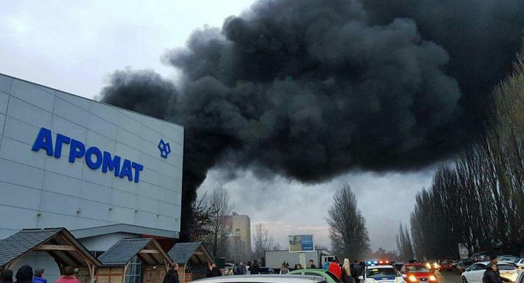 В Киеве горел торговый центр