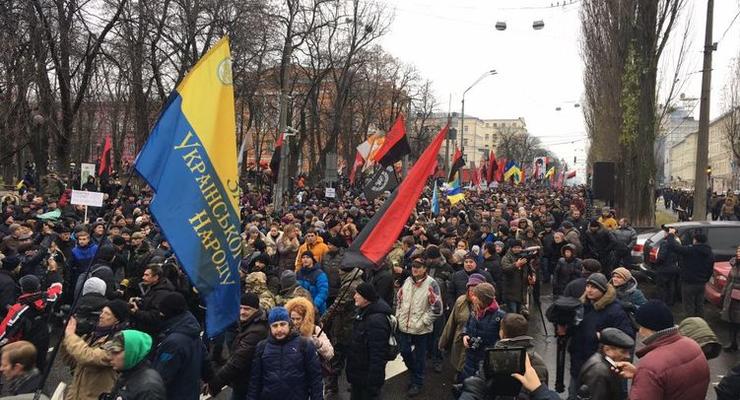 В Киеве сторонники Саакашвили вышли на марш поддержки