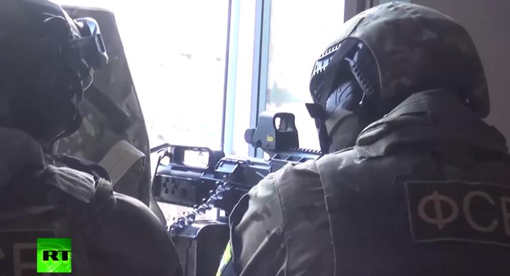 Появилось видео боя ФСБ против боевиков в Дагестане