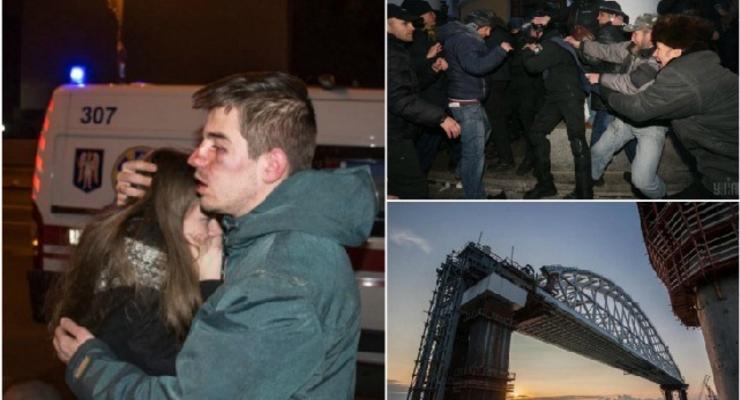 Итоги выходных: штурм Октябрьского, избиение в столичной пиццерии и название моста в Крым