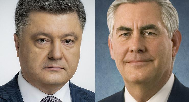 Порошенко и Тиллерсон скоординировали позиции по миротворцам на Донбассе