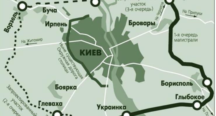 Киевсовет обнародовал схему новой окружной дороги