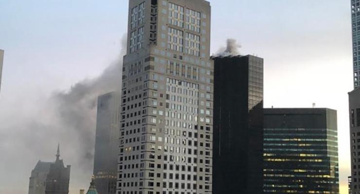 В Нью-Йоркe загорелся небоскреб Трампа