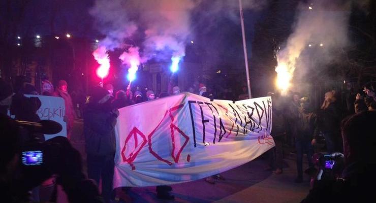 Радикалы завершили акцию у Киево-Печерской лавры