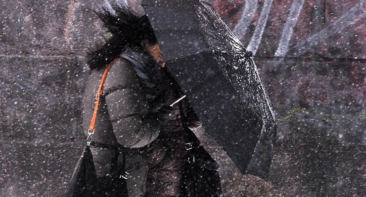 Киевлян предупреждают о дожде и мокром снеге