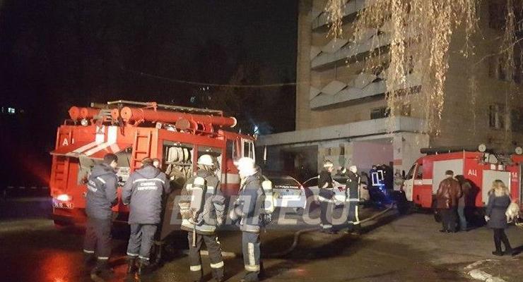 В Киеве горела психиатрическая больница