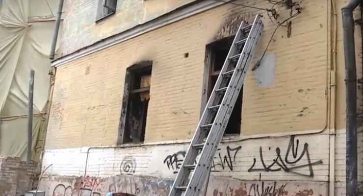 В центре Киева горел исторический дом