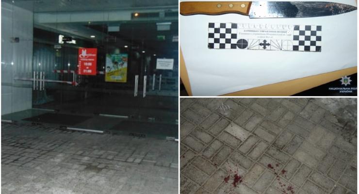 В Киеве на охранника торгового центра напали с ножом