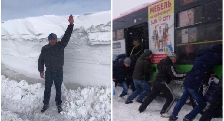 Харьков завалило снегом: сугробы до нескольких метров