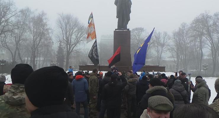 В Киеве митингуют сторонники Саакашвили, ждут Порошенко