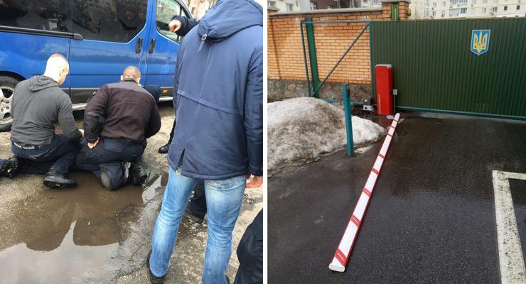 В Киеве водитель заехал в департамент полиции, пытаясь уйти от погони