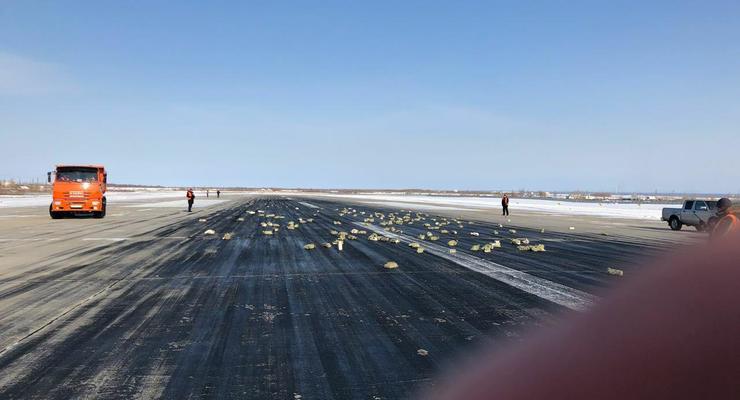 В РФ из-за аварии самолета на поле высыпались золотые слитки