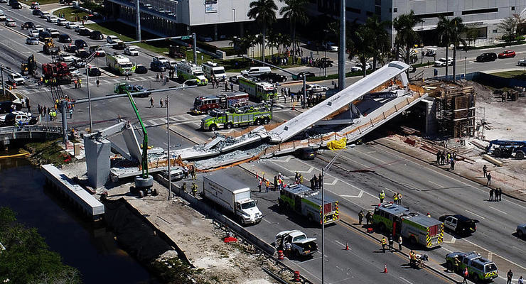 Обрушение моста в Майами: погибли четыре человека