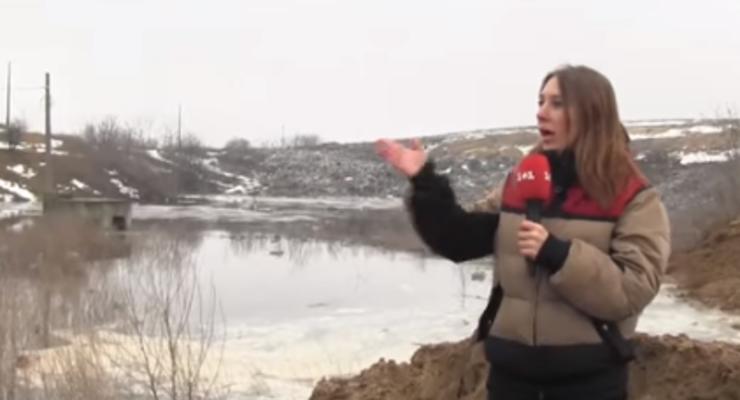 Под Киевом прорвало дамбу, вода со свалки попала в реку