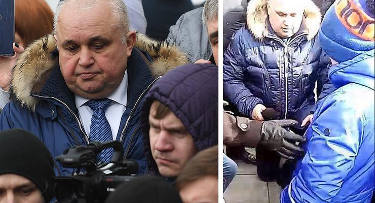 Вице-губернатор Кемерово стал на колени перед митингующими