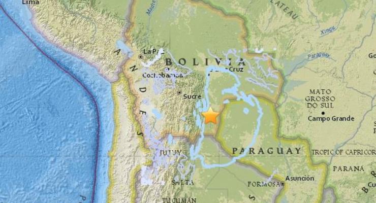 В Боливии произошло землетрясение магнитудой 6,8