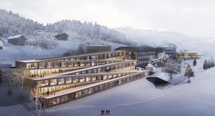 В Швеции построят отель с лыжным спуском на крыше