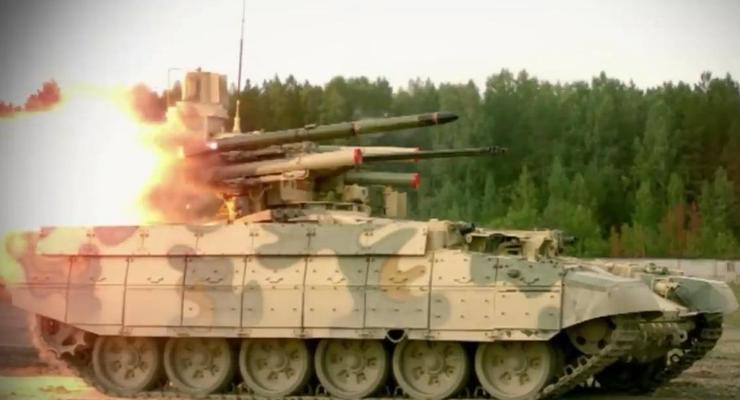 Россия показала испытания боевой машины Терминатор