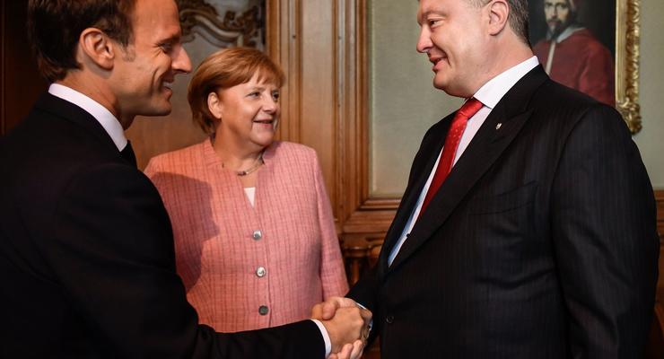 Началась встреча Порошенко, Макрона и Меркель