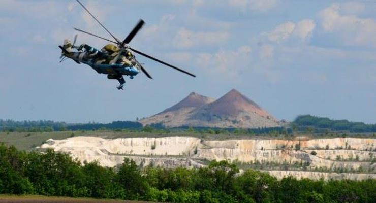 Украинские вертолетчики провели учения на Донбассе
