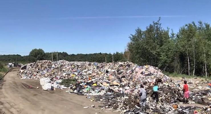 Во Львове образовалась огромная мусорная свалка
