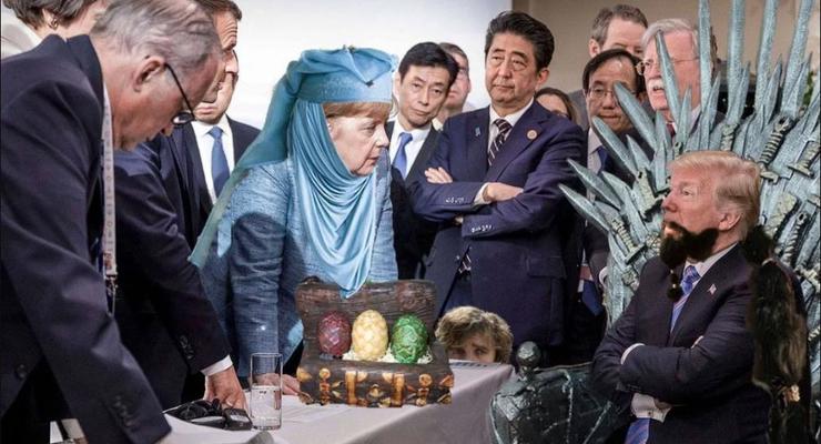 Фото Меркель и Трампа на G7 превратили в мем