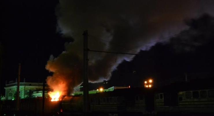 В Ровно у вокзала горел поезд