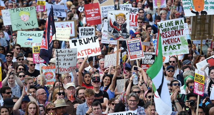 В Лондоне протестовали против Трампа