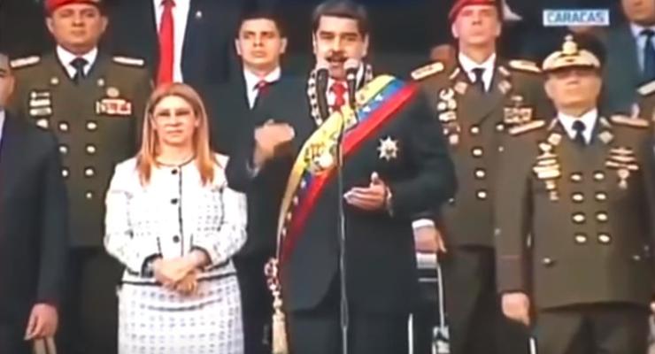 Момент покушения на Мадуро попал на видео