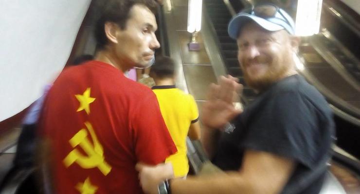 В Киевском метро раздели и "декоммунизировали" гражданина Словении